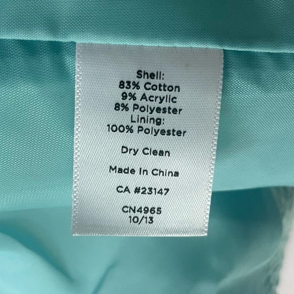 Talbots | Tweed Aqua Structured Button Down Blazer/ Suit Jacket - Picture 7 of 9